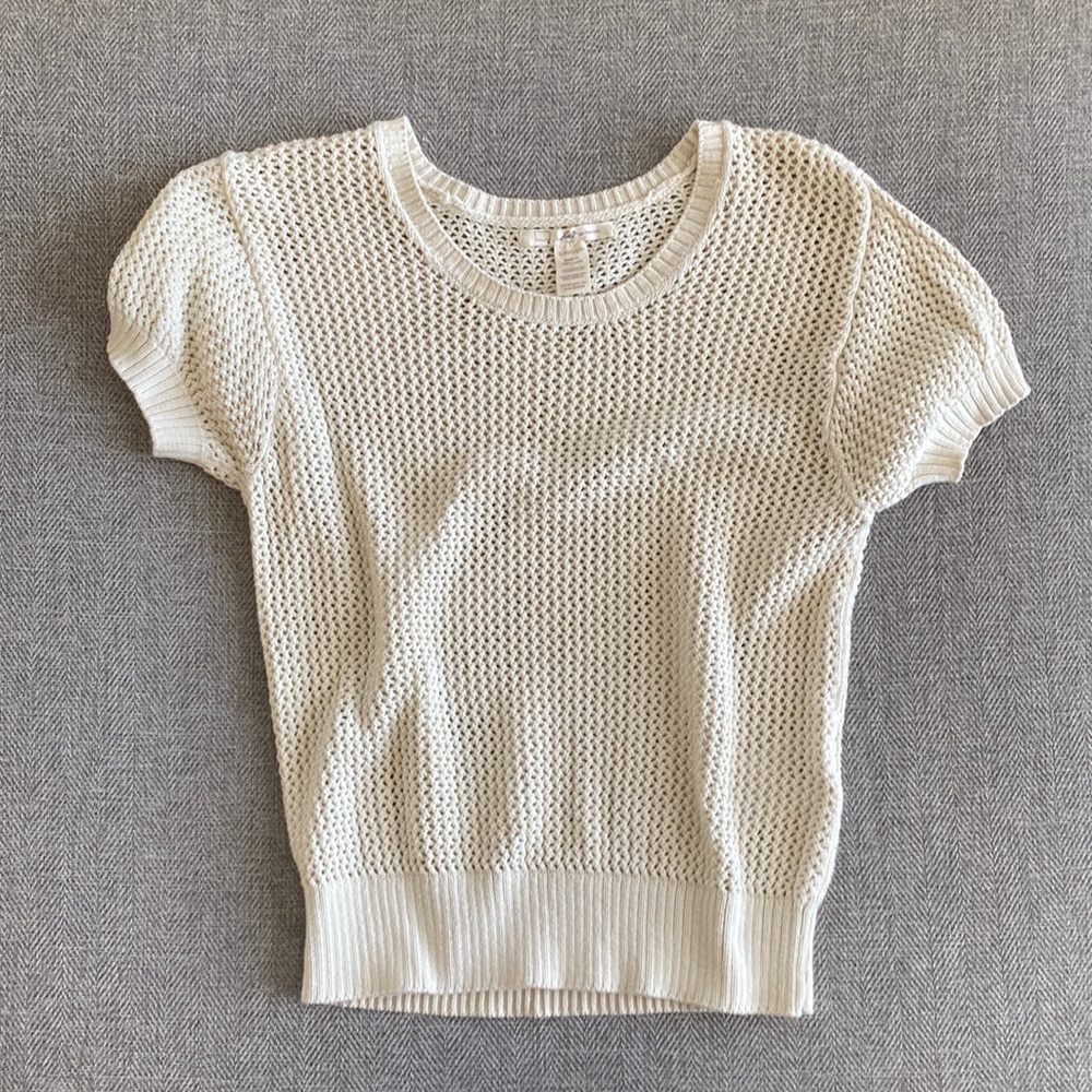 Levi's Cream Short Sleeve Knit Top